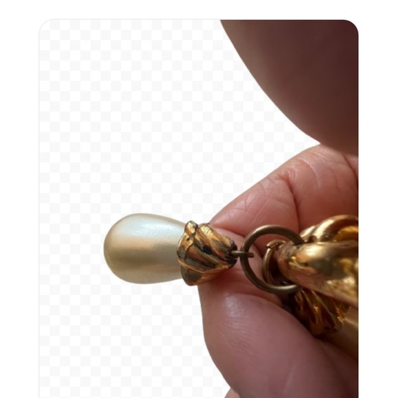 Jacky G Signed Vintage 1980's Multicolor Rhinestone Baroque Velvet Cord Necklace - Picture 6 of 7